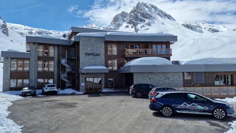 Onze aankomst in Hotel in Tignes.